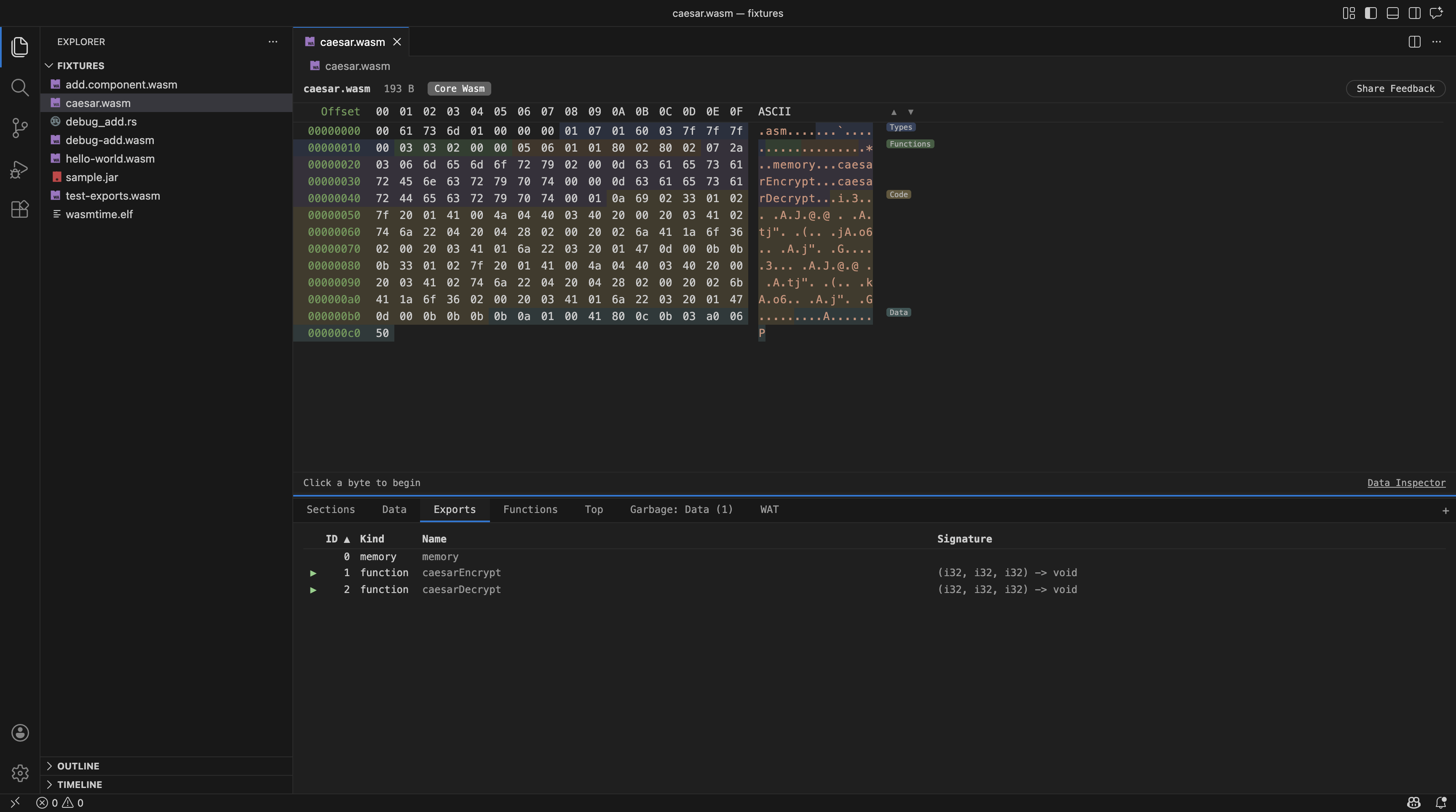 Exports Tab